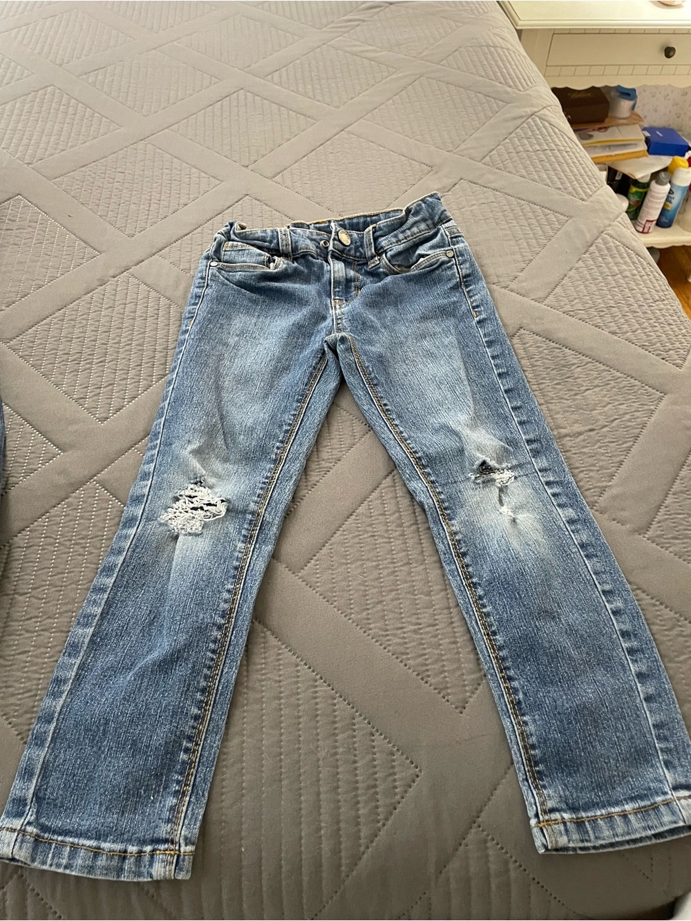 Route 66 Distressed Light Blue Kids Jeans